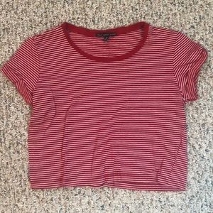 Red stripped crop top